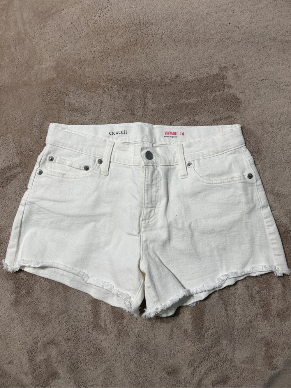 Crewcuts White Denim Shorts